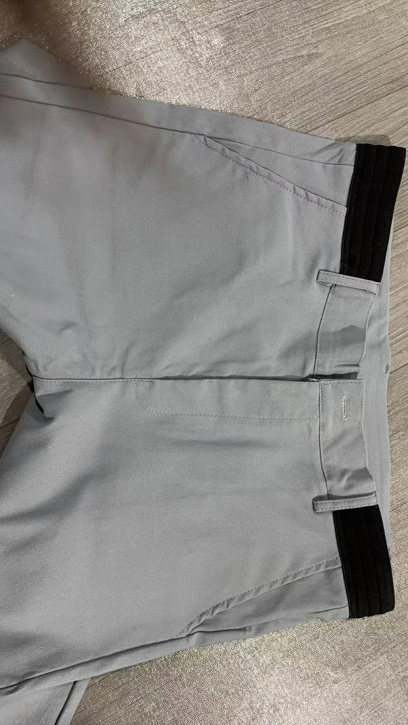 Casual Suit Pants Mens City Work Cotton Trousers Breathable Elastic Waist Pants Spring Autumn Solid Color Slim Versatile Pants
