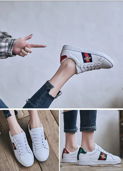 Original Brand Sneakers Men Bee Shoes High Quality Embroidery Men's Skateboard Shoes Comfortable Low Cut Women's Designer Shoes