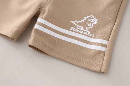 Summer Fashion Baby Girls Boys Clothes Suits Cartoon Dinosaur Polo TShirt Shorts 2pcs/Set Kids Children Toddler Casual Outfit