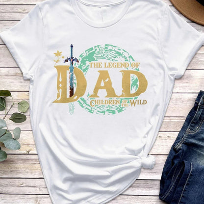 Legend of Dad Gamer Shirt Breath of The Wild Zelda Lover Tshirt Father's Day The Best Gift Tee Men Fashion Summer Cotton Tops