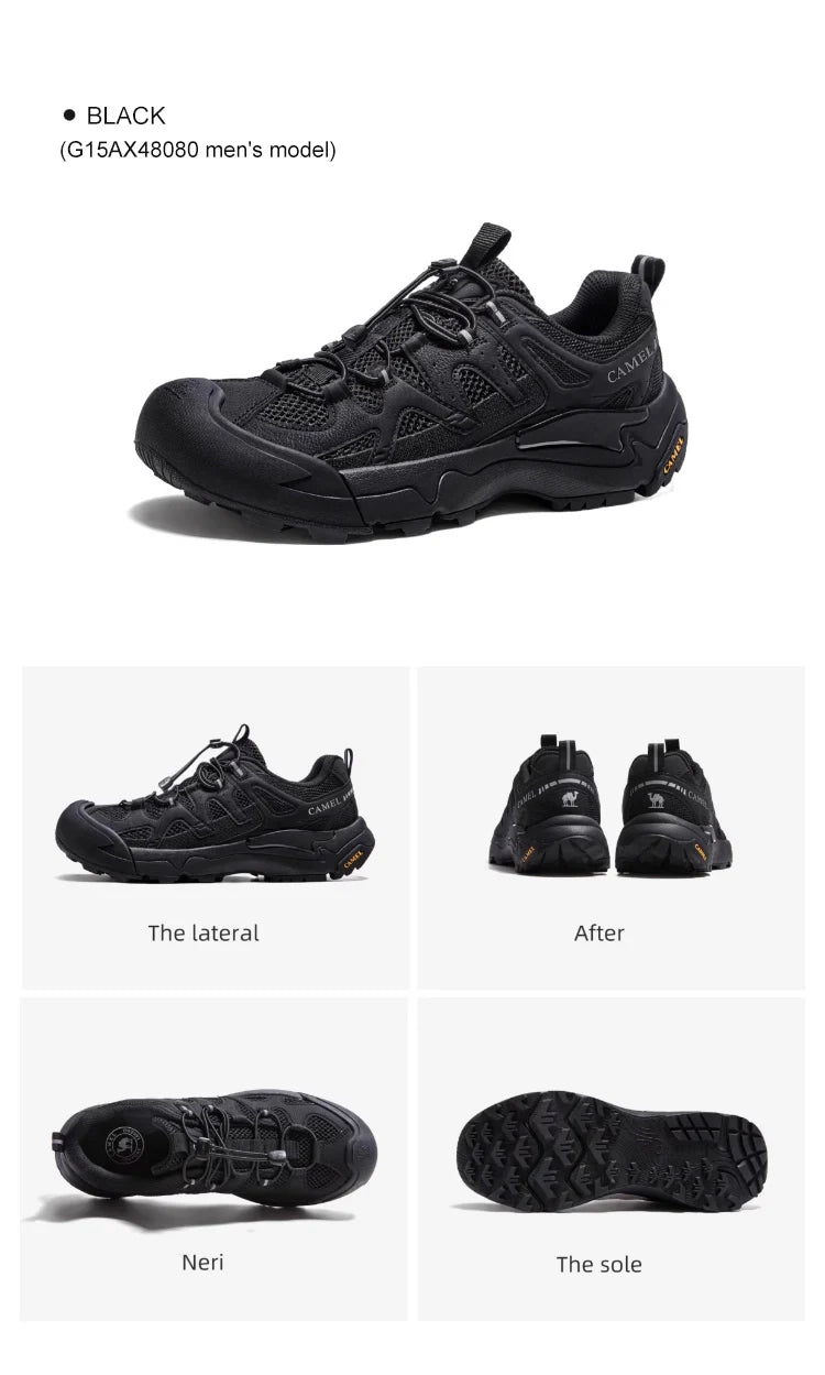 Hiking Shoes Breathable Mesh Casual Sports Shoes for Men Trekking Shoes Anti-slip and Shock Absorption 2025 New