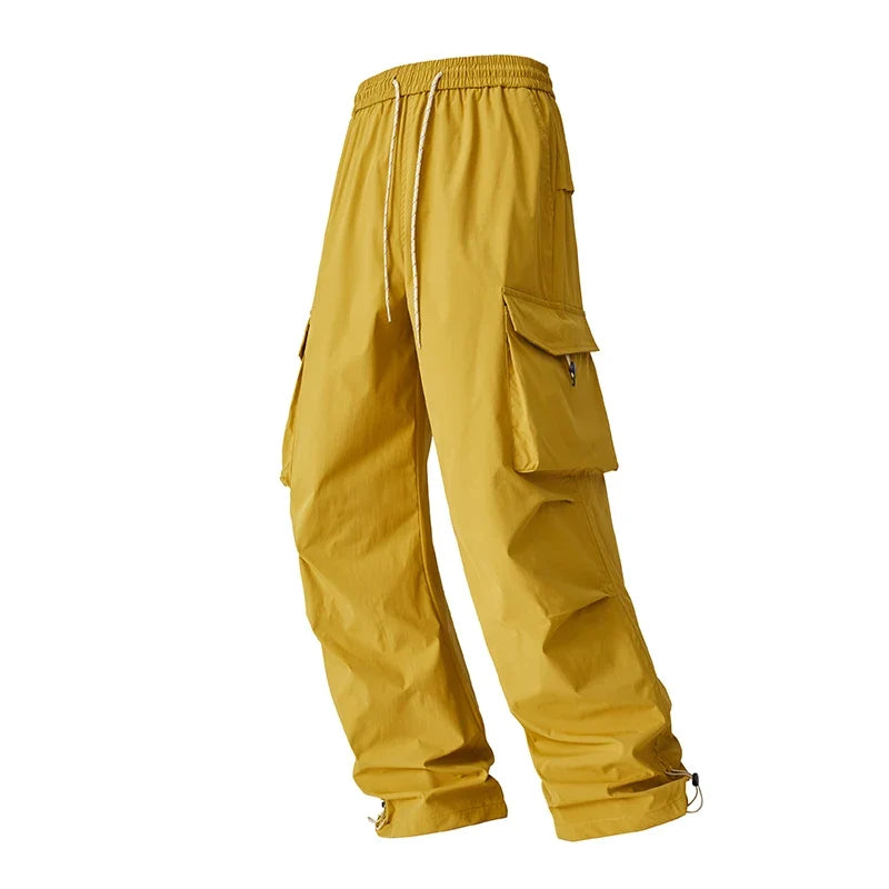 Autumn Hiking Pants Elastic Waist Outdoor Waterproof Camping Trousers Women Large Pocket Breathable Mountaineering Cargo Pants