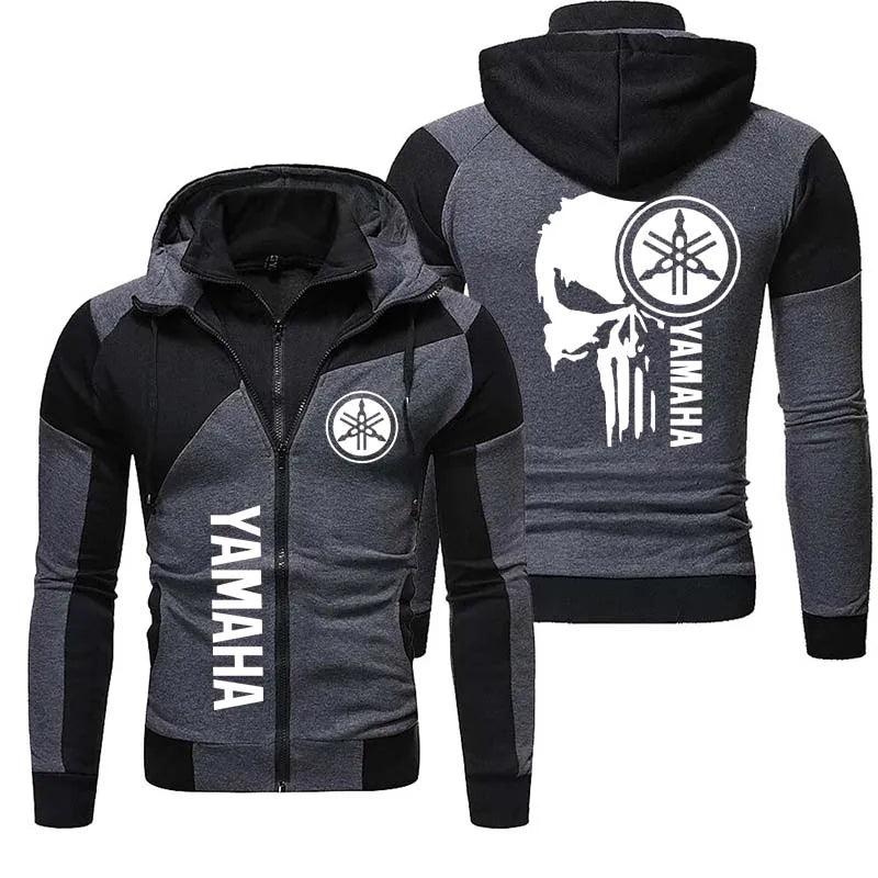 logo motorcycle racing team 2026 new men's double-layer zipper hooded outdoor extreme sports enthusiast hooded sweatshirt
