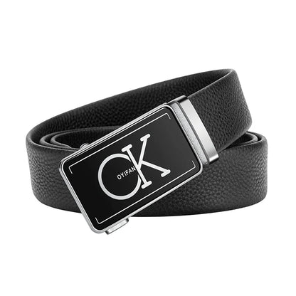 Men's Luxury Designer Belt - Automatic Alloy Buckle with 3.5cm Genuine Leather Belt for Business Suits Casual Belt Men
