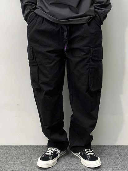 High Quality Cotton Cargo Pants Mens Clothing Plus Size Casual Pants Japanese Harajuku Casual Tactical Joggers Baggy Trousers
