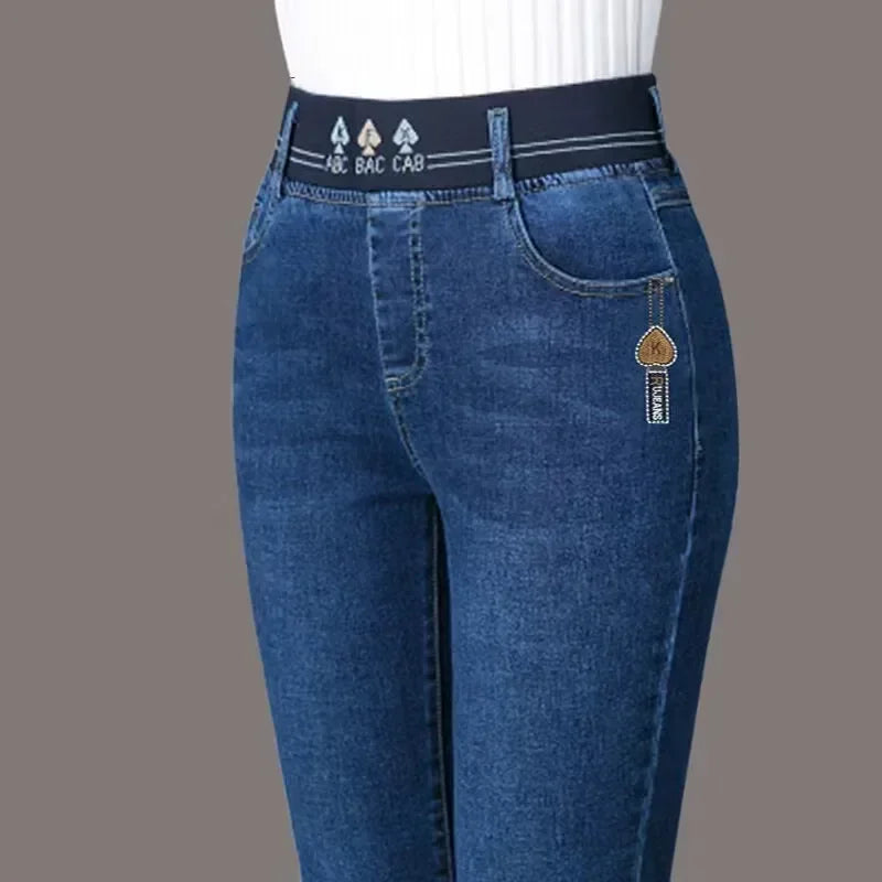 Jeans Oversize 26-38 Slim Denim Pants Women's High Waist Skinny Jean Vintage Wash Pencil Stretch Vaqueros Leggings Pantalones