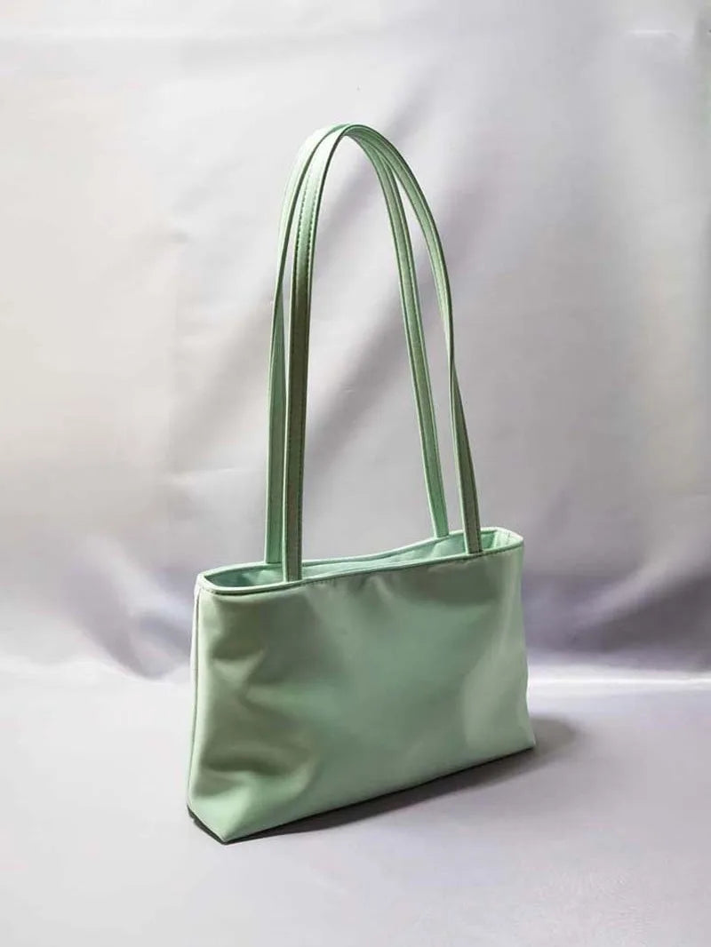 2026 Luxury Shoulder Bags Silk Women's Handbag Square Underarm Bag Ins Famous Brand Commuter Bag Contrasting Color Macaron Totes