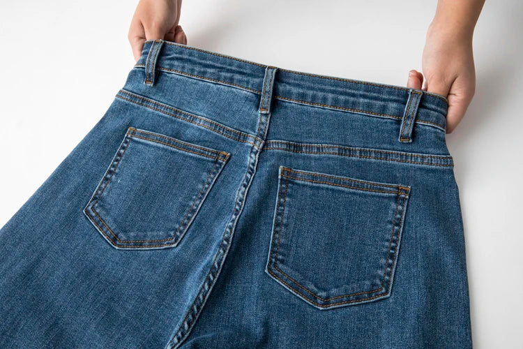 Plus Size Women Jeans Autumn Dark Blue 175cm Tall Stretchy and Loose Washing Straight 6XL 100Kgs Curve Lady Thin Lady Denim Pant