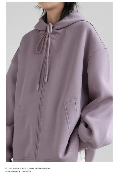 Women Sweatshirts Hoodies Solid Loose Casual Hooded Female Tops Lady Coat Medium Length Overcoat Spring Autumn 2025
