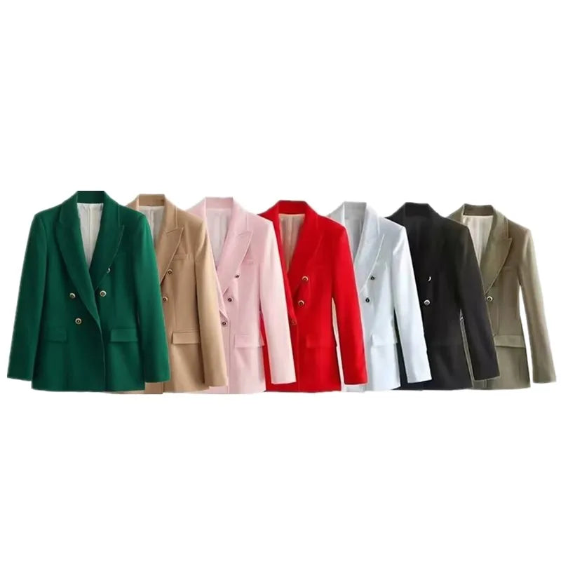 Slim Fit Commuter Versatile Autumn 2024 Women's Suit Jaet Long Sve Regular Length Faionable Outerwear