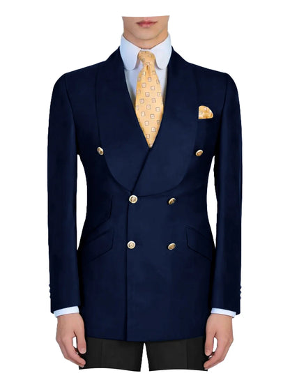 Mens Mint Green Double Breasted Blazer Slim Fit Shawl Collar Formal Sport Coat with Gold Buttons for Groom Prom Business Casual