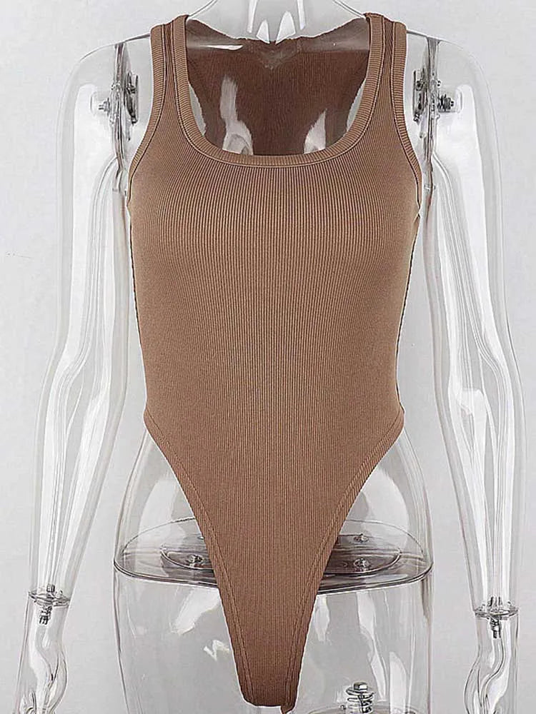 Knit Bodysuit 2024 Hot Summer Sexy Bodycon Off Shoulder Halter Tops Casual Street Bodice For Women ClubWear
