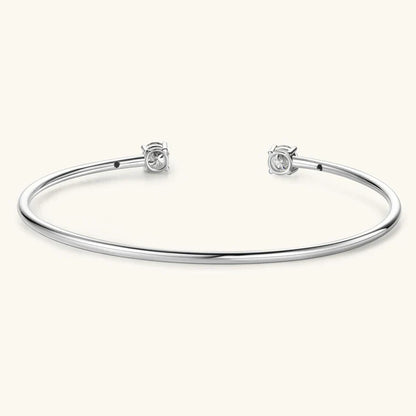 5mm 0.5ct D Moissanite Diamond Cuff Bangle for Women Wedding Bracelet Real Silver 925 Open Bangle Engagement Fine Jewelry