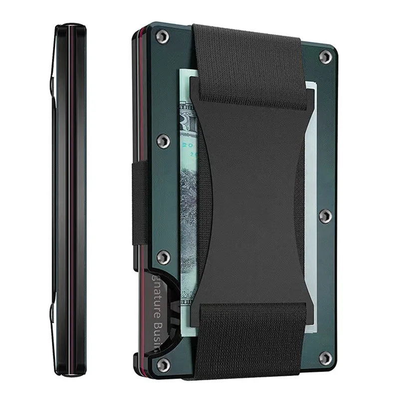 Étui portefeuille mini slim en fibre de carbone forgée, organisateur pour homme, Cartera Tarjetero Hombre, porte-cartes de crédit, cadeau de luxe