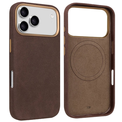 Suede Phone Case for iPhone 17 pro with Magnetic Wireless Charging Anti-Drop Cover Compatible with iPhone 17 16 15 pro Max