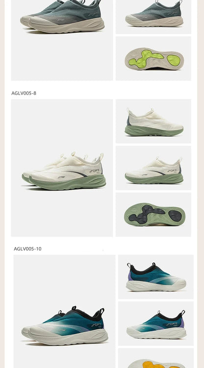 Men's SOFT GO 2 Walking Shoes COMFOAM Slip-on Soft Thick Heel LiNing Comfortable Wearable Sports Casual Shoes AGLV005
