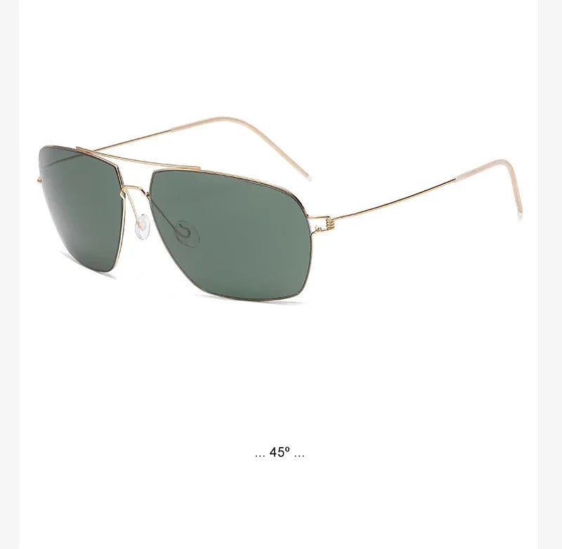 Classic Aviator Sunglasses Men Gold Metal Frame Green Lens Retro Pilot Shades UV400 Outdoor Driving Sun Glasses