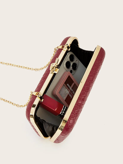 Women's Fashion Snake-Print Clutch Bag, Evening Bag, Clutch Bag to Match Evening Dresses, Detachable Shoulder Strap, Suitable for Prom, Parties, Wedding Season, Carnivals, Holiday Gatherings, Business Commuting, Women's Gift