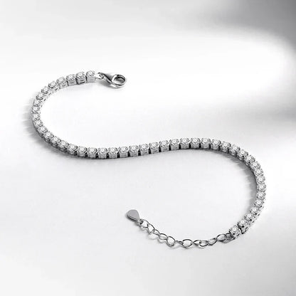 3mm Moissanite Tennis Bracelet for Women Man Full Diamond Adjustable 15-20CM S925 Sterling Silver Jewelry Wholesale