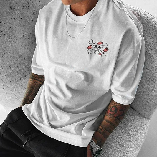 One Piece Men's T-shirt Summer Tony Tony Chopper Japanese Anime Autumn Boy Children's Short-sleeved Hip-hop Parent-Child Outfit