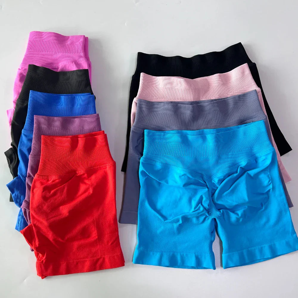 2 Pieces Yoga Set Women Backless Bandeau Sports Bra Scrunch Shorts Yoga Clothing Workout Clothes Outfits Sets Gym Set