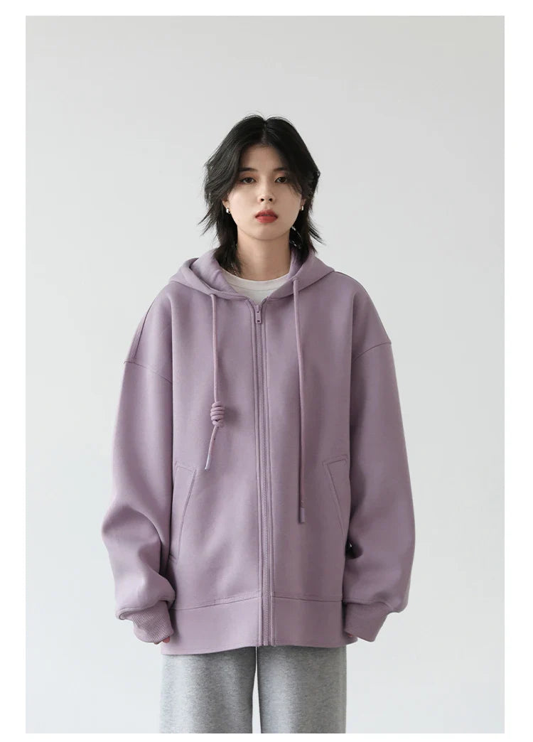 Women Sweatshirts Hoodies Solid Loose Casual Hooded Female Tops Lady Coat Medium Length Overcoat Spring Autumn 2025