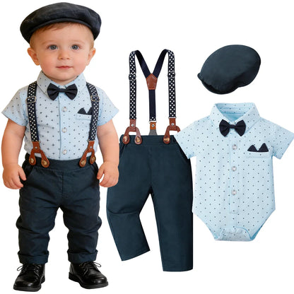 Baby Boy Clothes Christening Outfit Infant Baptism Easter Dedication White Suits Toddler Wedding Birthday Party Gift Set