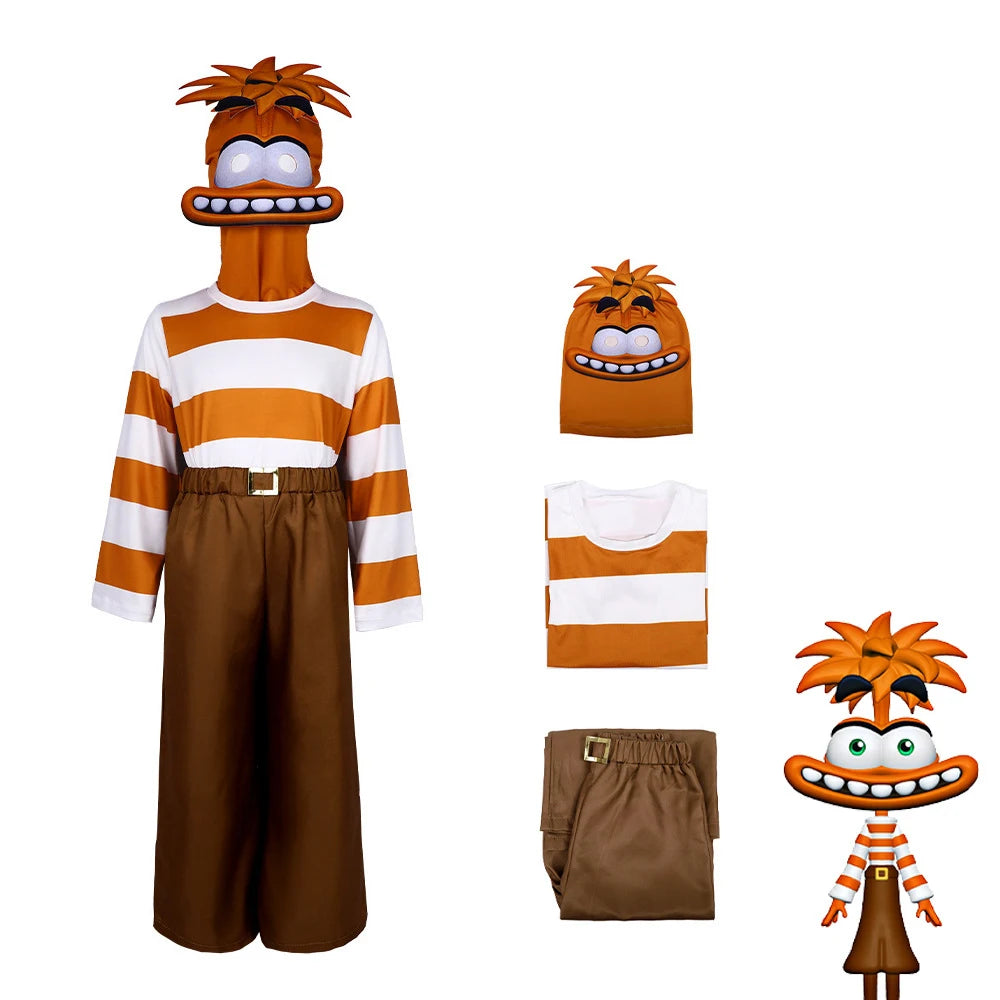 NewAnime Movie Inside Out Joy Cospaly Costume Joy Anger Fear Cos Outfits For Adult Halloween Stage Performance Costume