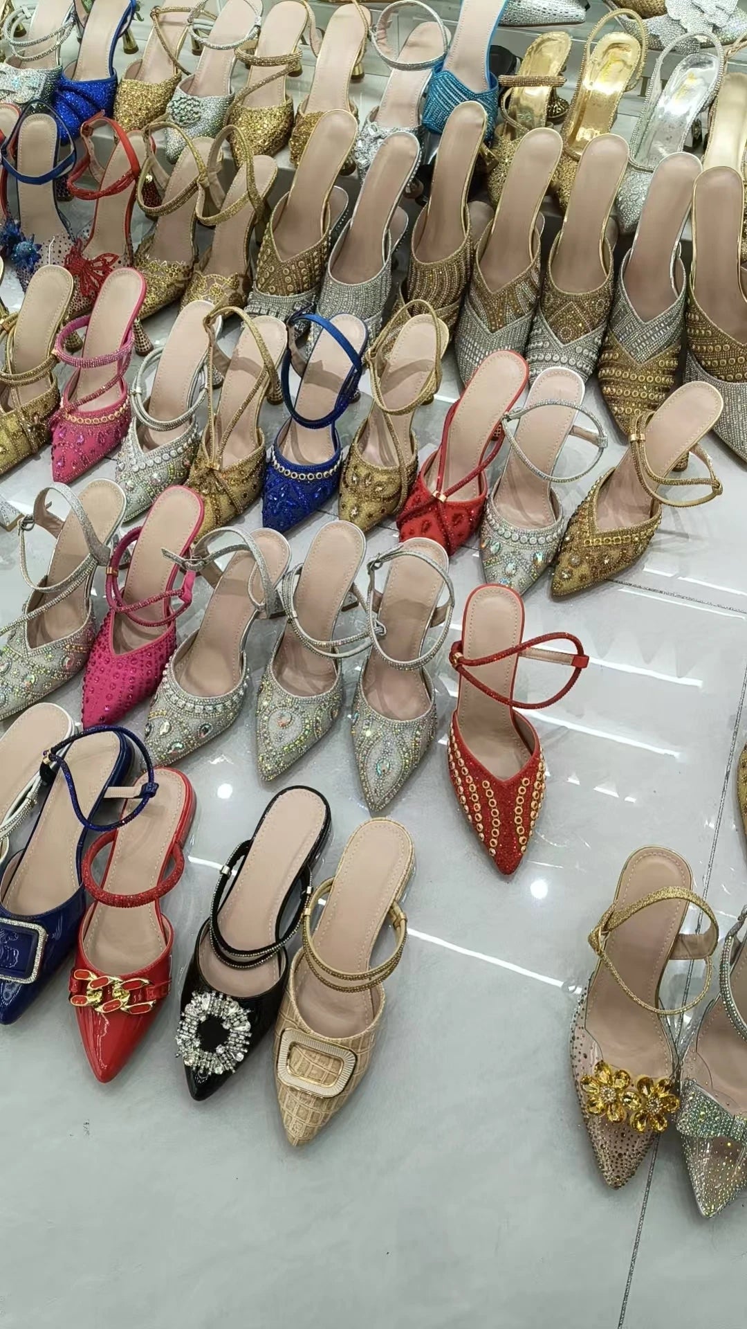 Women's Clutch Bag and Shoes Fairy Diamond High Heels Stylish Dress Shoes Pointed Toe Stiletto Heels Elegant Party Wedding Shoes