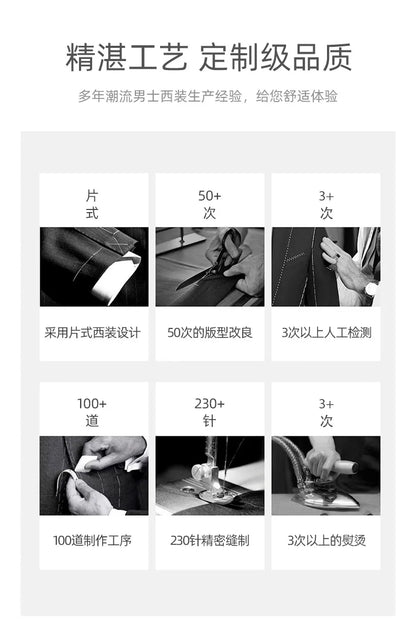 Men's Wool Blazer Herringbone Pattern Casual Business Suit Jacket Comfortable and Stylish Coat
