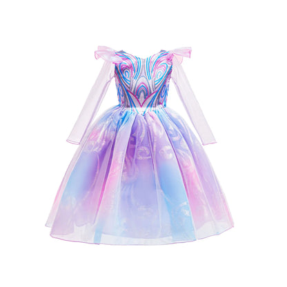 Elsa Mermaid Moana Stitch Sleeping Beauty Jasmine Candy Rapunzel Belle Judy Hopps Glinda Holiday Party  Princess Dress
