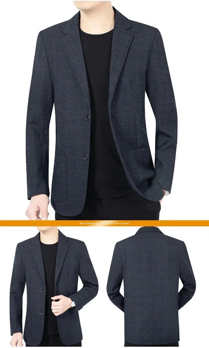 Brand Fashion Suits Blazer Mens Checked Spring Blazer for Men Stylish 2026 Autumn New in Suits Blazers Men Clothing