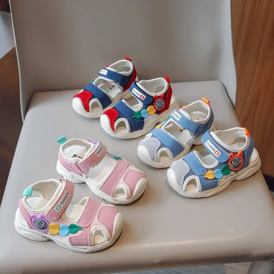 2026 Summer Girls Kids Sandals Soft Comfortable Closed Toe Protective Sandals,Cartoon Colorful Cute Shoes Kids Summer Boys Girls