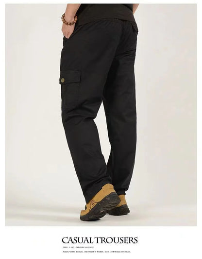 6XL Winter Men Fleece Pants Large size Mens Cargo Pants Trousers  Men Sports Sweatpants Thicken Style Trousers Jogger Pants Male