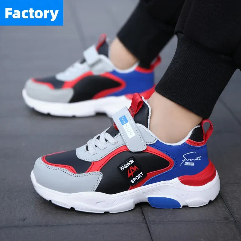 Children Running Shoes Boys Girls Basketball Sneakers Kids Shoes Leather Outdoor Comfortable Sports Tennis Shoes School Students