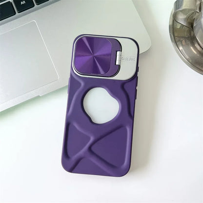 حافظة مغناطيسية بتصميم شعار أنيق لهواتف iPhone 11 12 13 14 15 16 Pro Max Plus، غطاء سيليكون ناعم واقٍ للعدسة قابل للطي مع MagSafe