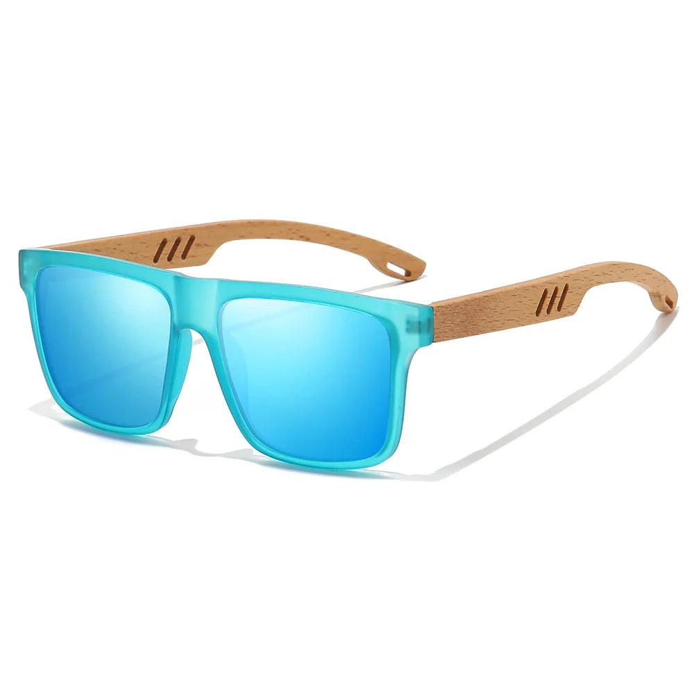 New Arrivals Black Wooden Polarized Sunglasses for Men Bamboo Sunglasses Red UV400 Lenses Fashion Driving Shades S5565