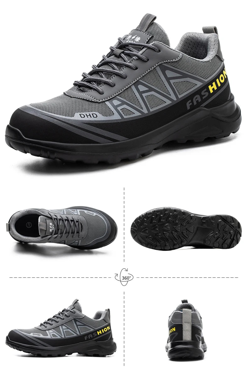Work Safety Shoes Men Safety Boots Anti-smash Anti-puncture Work Shoes Sneakers Shoes Male Work Boot Indestructible