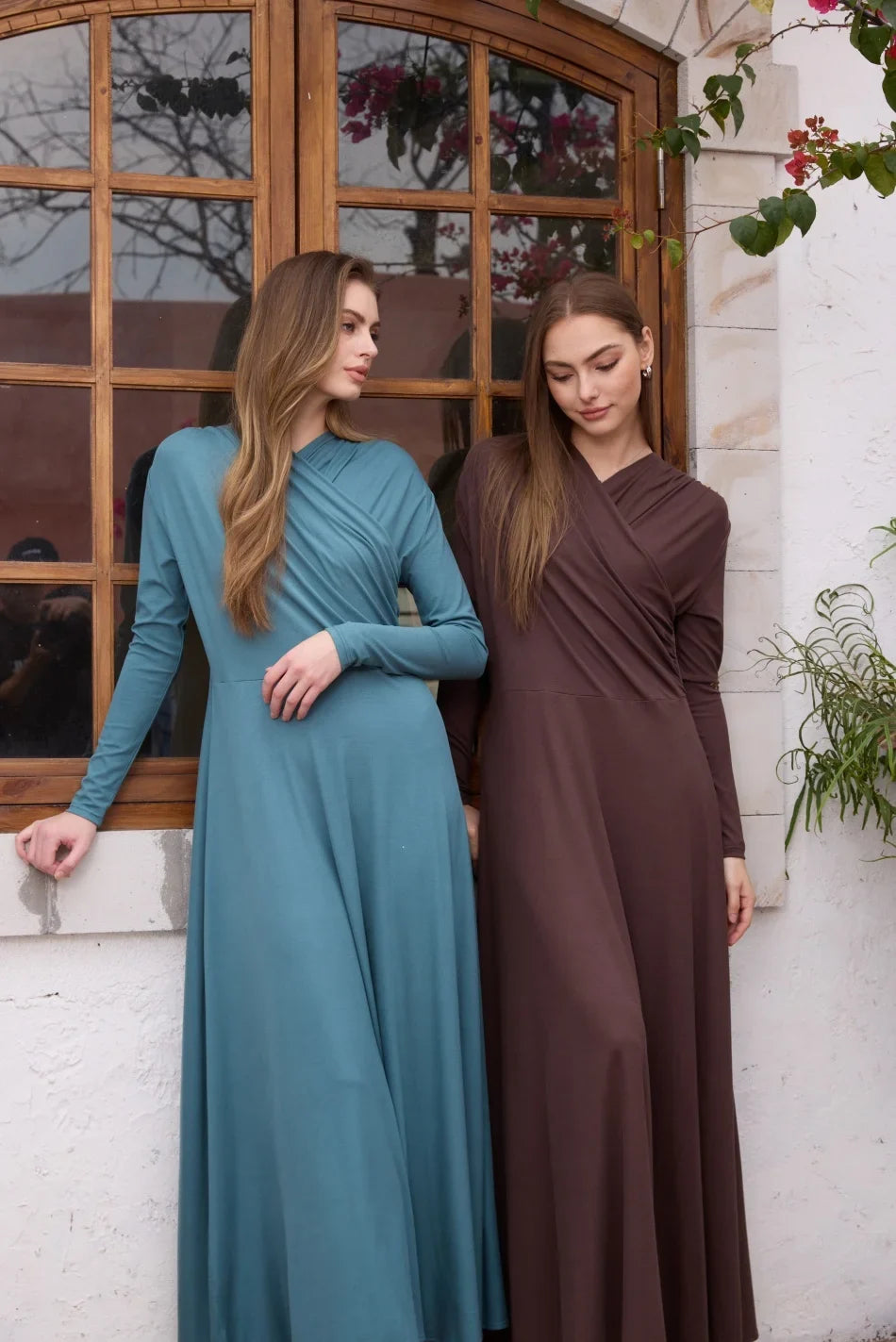 AS SS26 Flowy elegance wrap Maxi dress lightweight fabric flattering dressy woman clothes