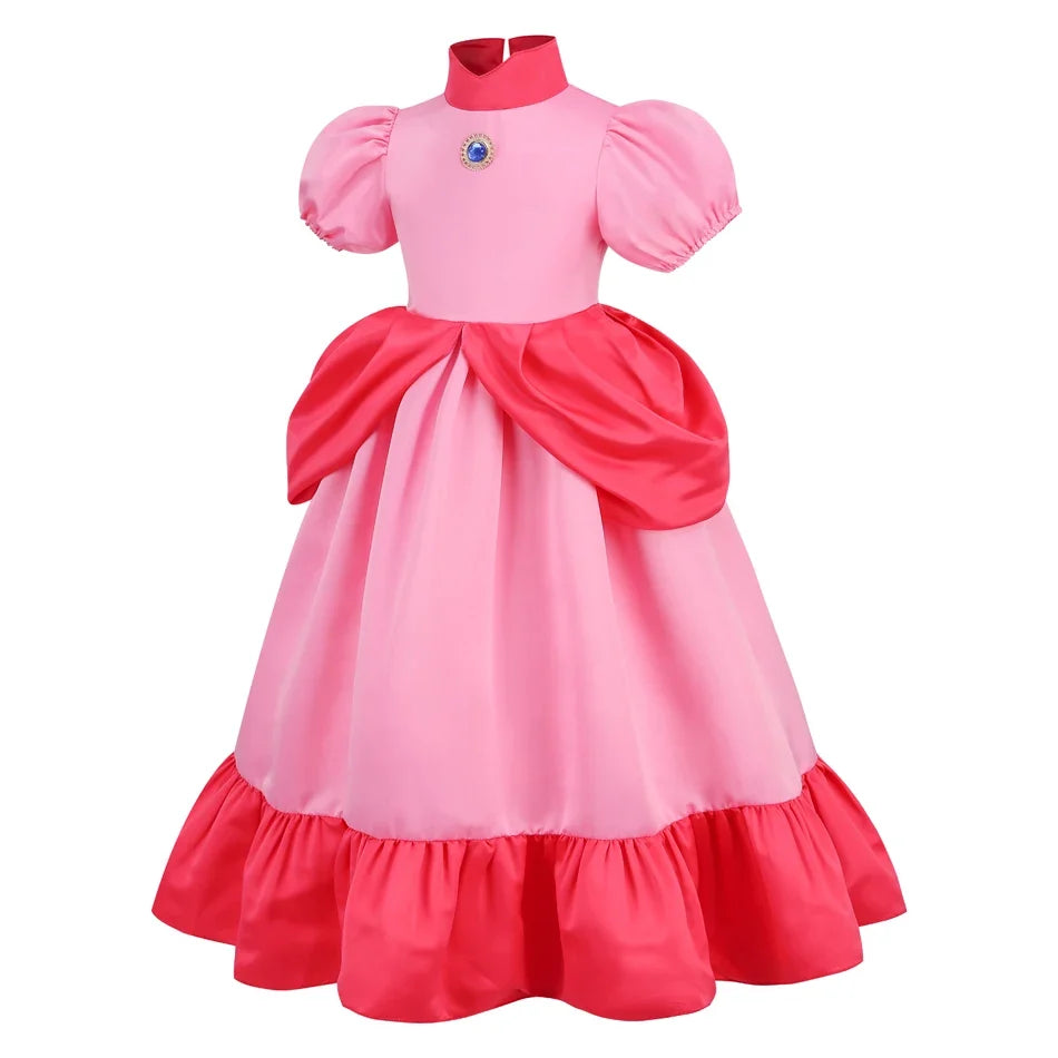 Daisy Girls Princess Dress Cartoon Movie Cosplay Costume Summer Kids Orange Party Outfits 2-10 Years Halloween Fancy Clothes