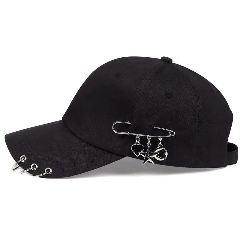 Unisex Star Iron Ring Baseball Caps Spring and Autumn Outdoor Adjustable Casual Hats Sunscreen Hat
