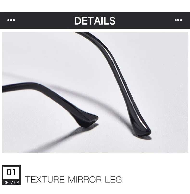 New Titanium Rectangular Classic Business Half-rim Anti-blue Light Reading Glasses Men's Customizable Prescription 8017JX