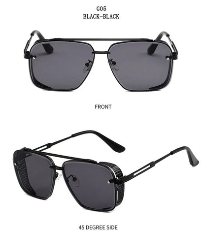 New Punk Square Sunglasses For Men Vintage Fashion Glasses Retro Steampunk Sunglasses Women Trendy Gafas De Sol Hombre Zonnebril