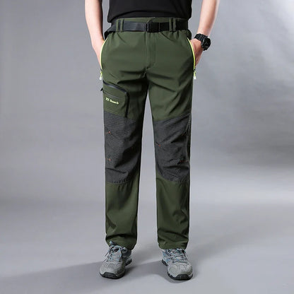 Free Belt Outdoor Cargo Pants Men Hiking Camping Quick Dry Pant Waterproof Elastic Spring Summer Climbing Trekking Trousers