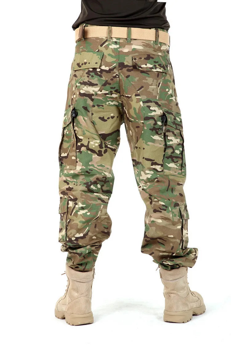 Men's Camouflage Tactical Pants Multi-Pockets Hunting Digital Camo Training  Cargo Pants New Spring  Long Trousers for Men