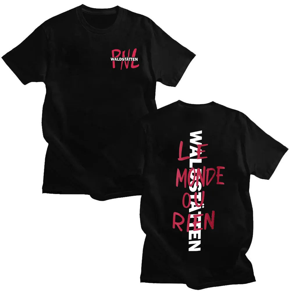 Rapper PNL Que La Famille Le Monde Chico Album T-shirt Men Women Fashion Hip Hop Short Sleeve T-shirts Cotton Casual T Shirt Top