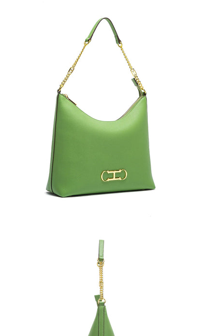 Spring New Light Green Handbag Simple Solid Color Commuter Storage Bag Women's Tote Bag