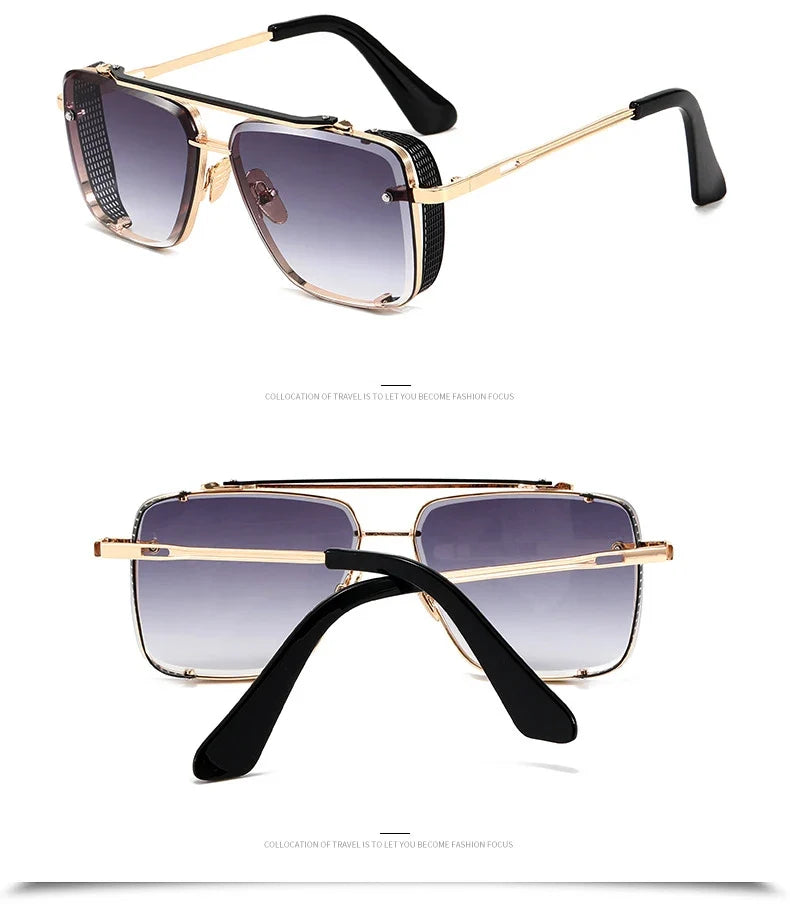 Square Punk Sunglasses For Men Vintage Steampunk Sunglasses Women Trendy Retro Luxe Fashion Glasses Gafas De Sol Hombre Oculos