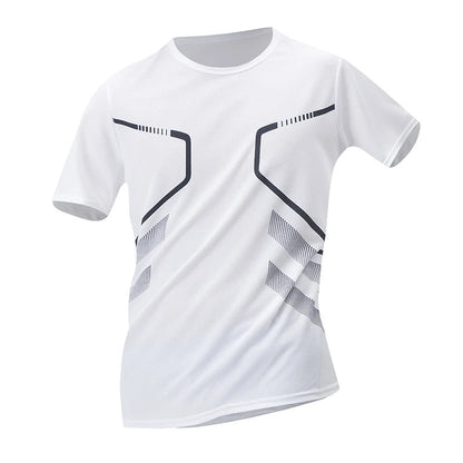 1/3 Piece Men's Four Season Printed Short Sleeved Sports Fitness Quick Drying Comfortable Plus Size Youth Casual Basic Top