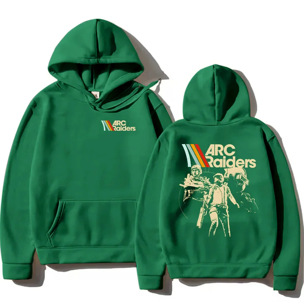 ARC Raiders Striped Hoodies ARC Hot Game Survival Evolved Sweatshirt  Gifts for Gamer Clothes Unisex Vintage Game Lovers Hoody